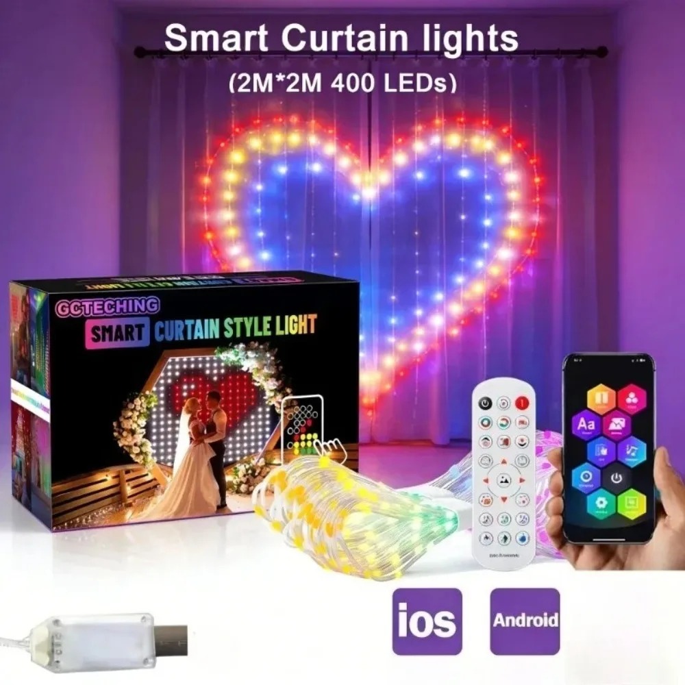 Christmas Lights Outdoor - Luci a Tenda LED Pixel per
