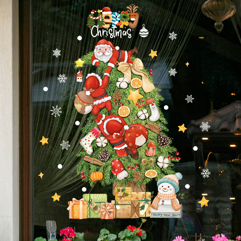 Snowflake Window Decal - 2025 buon natale finestra adesivo in