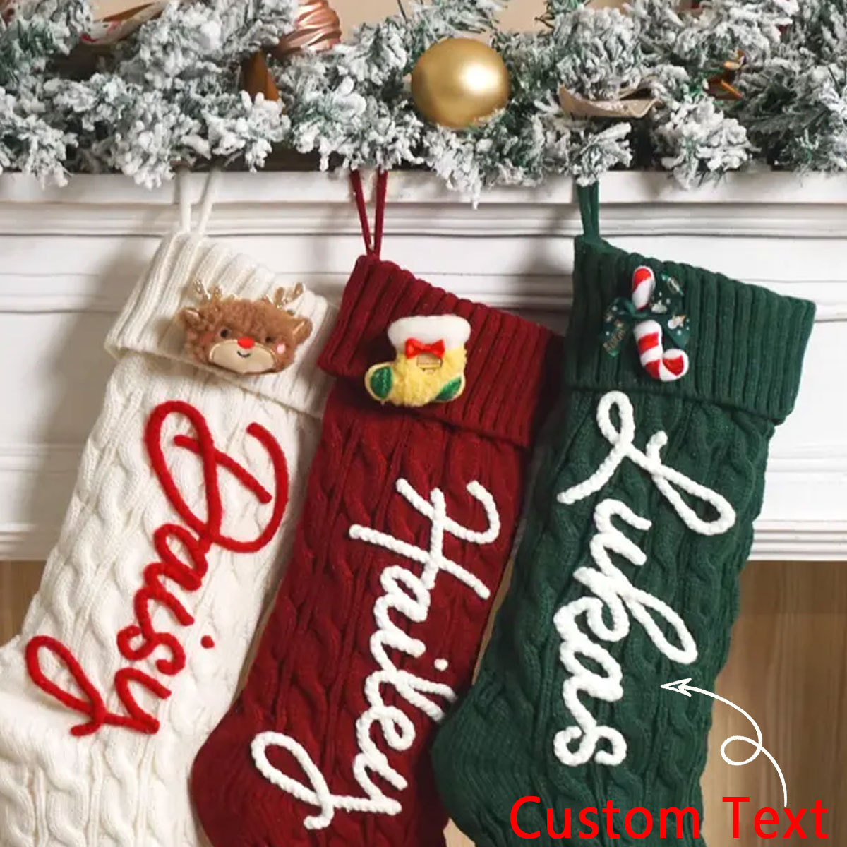Christmas Stocking Hanging - 1 Calza Decorativa Natalizia, Decorazioni con