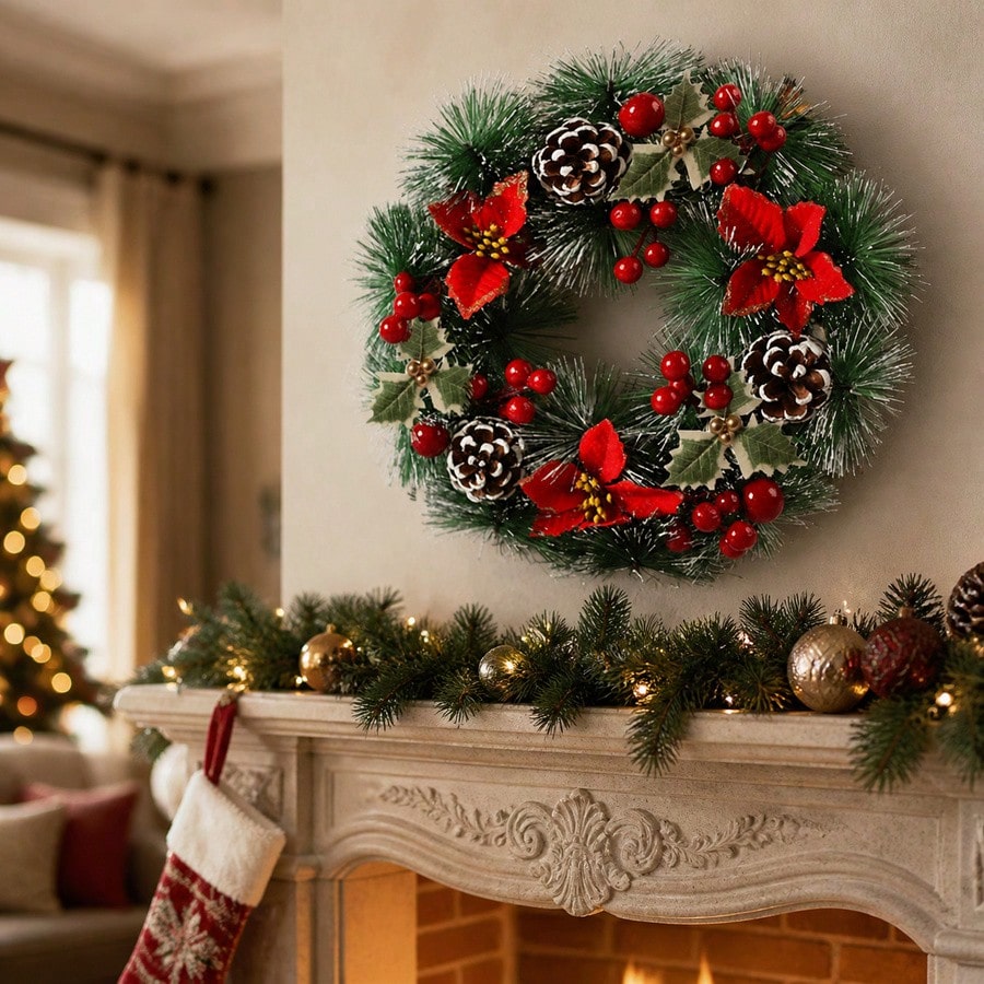 1 Pezzo Ghirlanda Natalizia pe - Christmas Wreath Fake recensione e prezzo