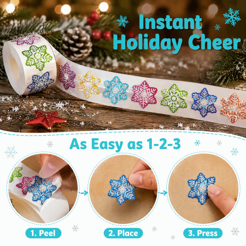 500 Pezzi/Rotolo Adesivi Decor - Snowflake Window Decal recensione e prezzo