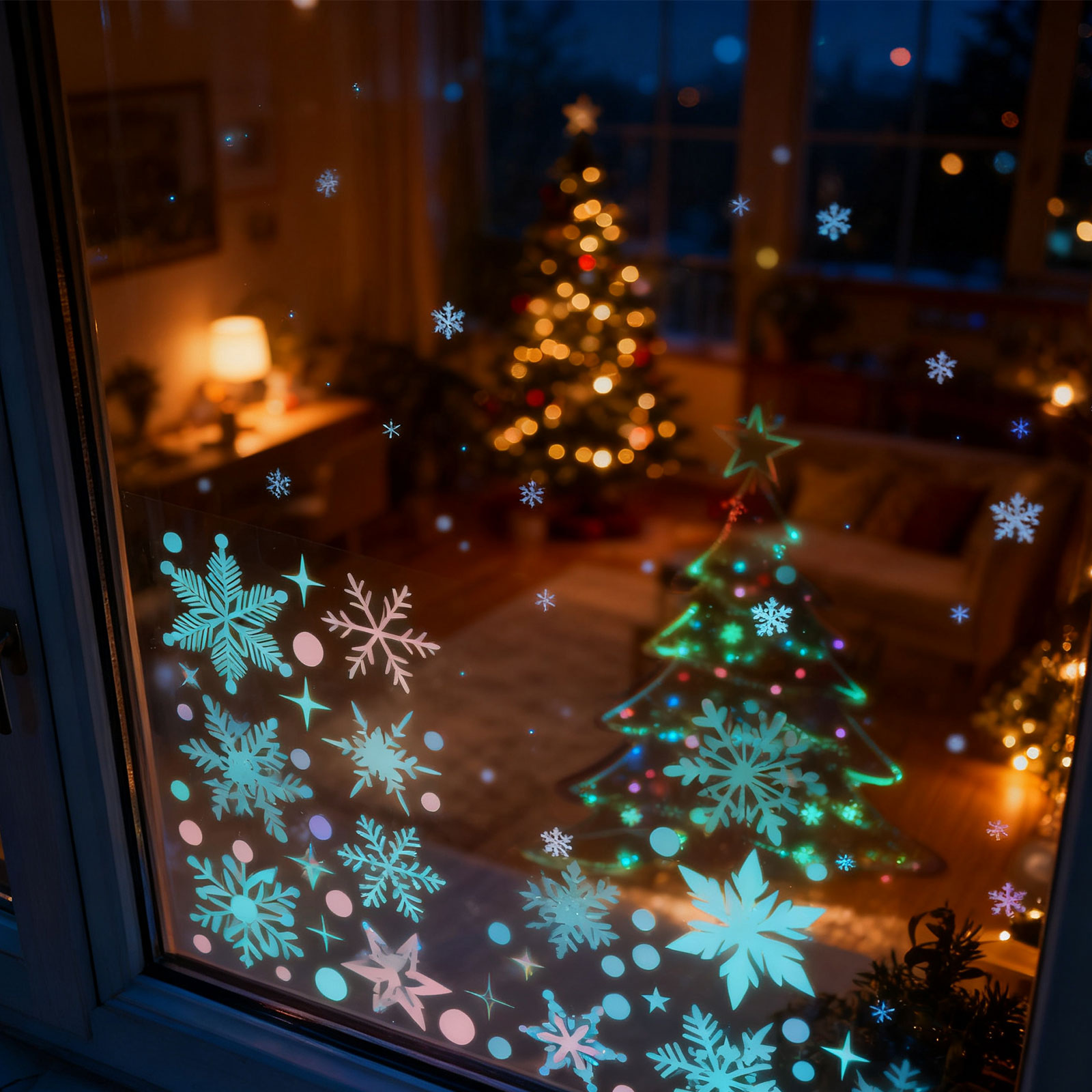 3 Fogli di Adesivi Natalizi a  - Snowflake Window Decal recensione e prezzo